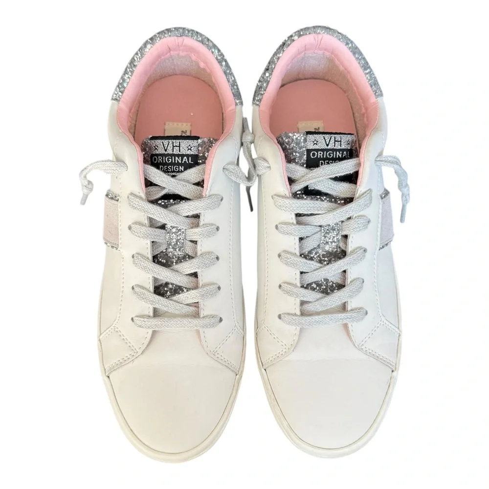 Vintage Havana Irmo Low Top Leather Suede Stripe White Sneakers Women’s Size 11